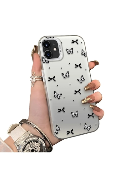 Apple  iPhone 11 Uyumlu Sert Akrilik Arka Silikon Kenar Lens Koruma Joker Kılıf