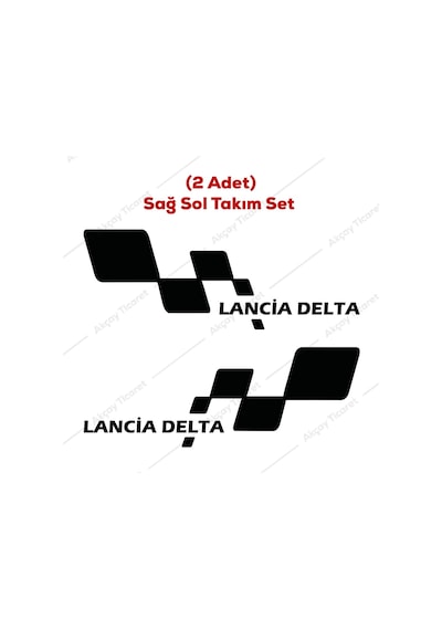 Delta Kapı Altı Sticker Lancia Delta Sticker Lancia Oto Sticker