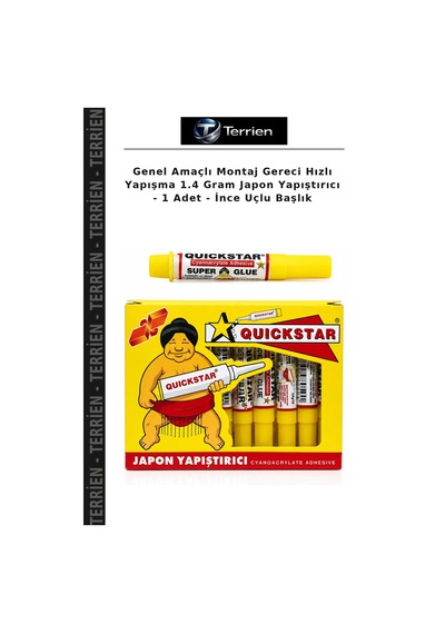 Genel Amaçlı Montaj Gereci Hızlı Yapışma 1.4 Gram Japon Yapıştırıcı - 1 Adet - İnce Uçlu Başlık
