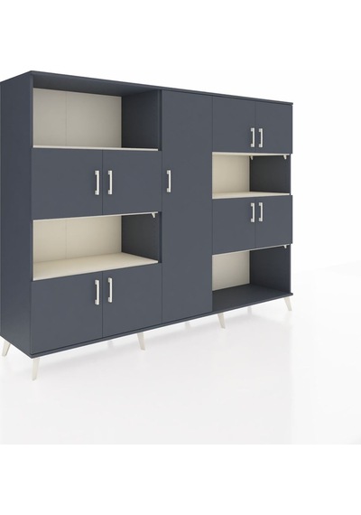 Hyperion Dolap 10 Raflı 9 Kapaklı 220x44x163 Antrasit-antrasit/ay Antrasit-antrasit/aytaşı Hyperion Dolap 10 Raflı 9 Kapaklı 220x44x163 Antrasit-antrasit/ay Antrasit-antrasit/aytaşı