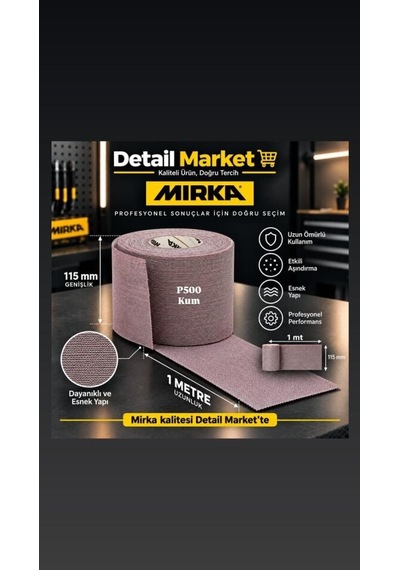 Detail Market Mirka Abranet 115mm X 1 Mt Rulo Zımpara P500 Kum 1 Metre