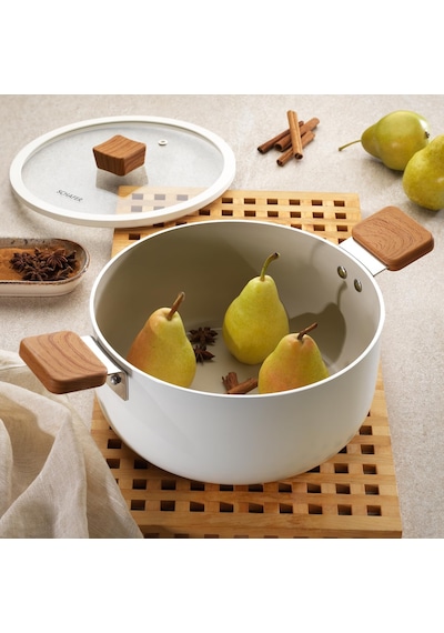 Ceramoni Seramik Derin Tencere 24 Cm-krem 12v
