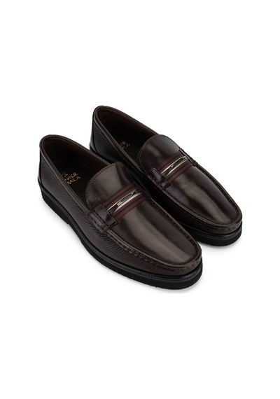 Tamer Tanca Erkek Hakiki Deri Kahverengi Loafer Ayakkabı 342 7876 Erk Ayk Sk23/24 Kahve Gyk Kahverengi