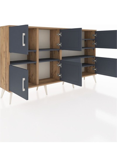 Arges Konsol 8 Raflı 8 Kapaklı 176x30x99 Çam-antrasit Antrasıt - Atlas Çam Arges Konsol 8 Raflı 8 Kapaklı 176x30x99 Çam-antrasit Antrasıt - Atlas Çam