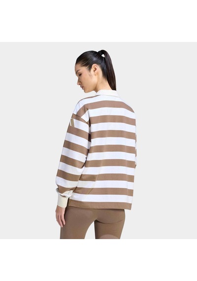 Adidas Essentials Contemporary Kadın Bej Uzun Kollu Polo Tişört Kf6252 Krem