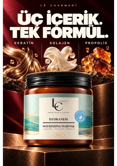 Keratin Saç Maskesi Kuru Ve Yıpranmış Saçlar İçin Kolajen Ve Propolis İçeren Bakım 500 Ml
