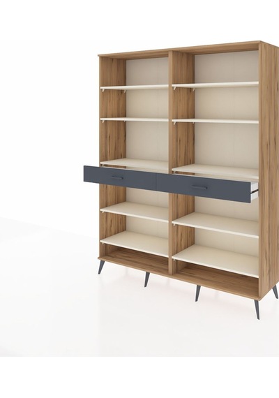 Hyperion Gardrop 10 Raflı 2 Çekmeceli 176x44x221 Çam-aytaşı/antrasit Aytaşı/antrasit Hyperion Gardrop 10 Raflı 2 Çekmeceli 176x44x221 Çam-aytaşı/antrasit Aytaşı/antrasit