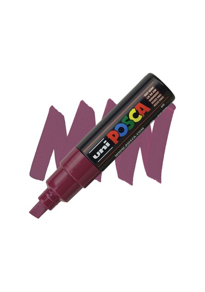 Uni Posca Marker Pc-8K 8.0 Mm Wine Red