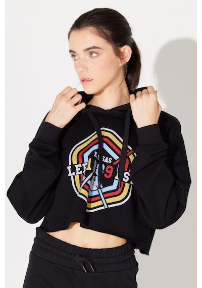 Lee Regular Fit Normal Kesim Siyah Kadın Içi Polarlı Kapüşonlu Sweatshirt L232348001 Siyah