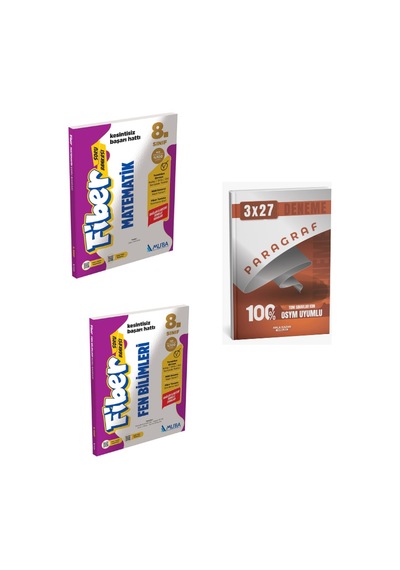 Muba 2027 8. Sınıf Matematik+ Fen Bilimleri Fiber Soru Bankası+ Anla Kazan Paragraf