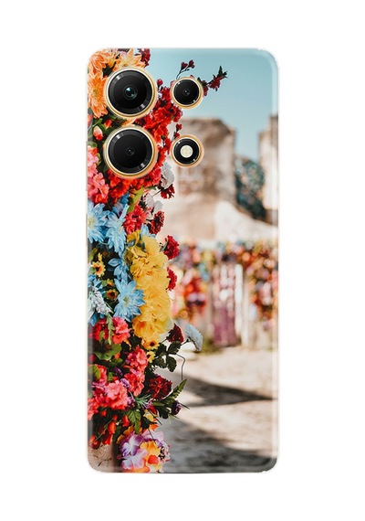 Note 30 Pro Kılıf Silikon Desen Özel Seri Gerçek Çiçekler 1743