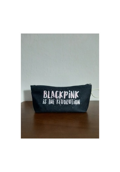 Kpop - Black Pink Yazılı Logo Desenli Tasarım Kalemlik - Makyaj Çantası Diğer