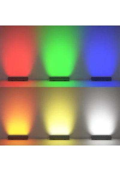 20 Cm Wallwasher Led Bina Dış Duvar Aydınlatma Boyama Amber Işık Gri