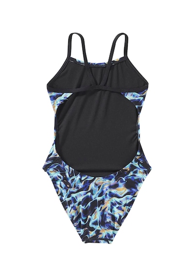 Tyr Durafast Elite Cutoutfit Kız Çocuk Mayo - Energia Mavi - Siyah