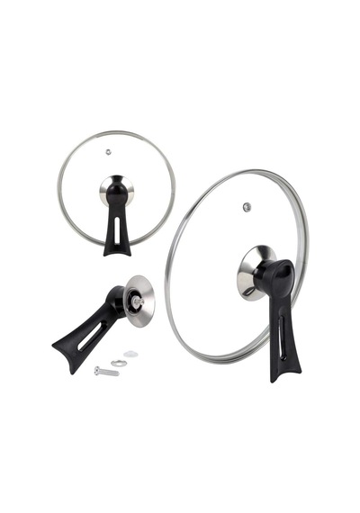 Kyrotech Dikey Tencere Kapağı Kolu Isıya Dayanıklı, Ergonomik Tasarım, Tencere Kapakları İçin Tutacak, Siya Diğer