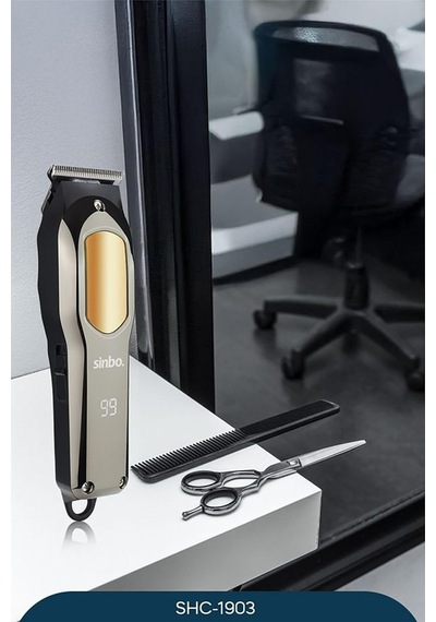 Shc-1903 T-bıçaklı Saç Sakal Kesme Makinesi, Usb Şarjlı, Lcd Ekranlı, 1-2-3 Mm Taraklı, Kablosuz Ense Ve Sakal Düzeltici