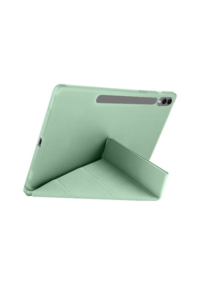 Galaxy Tab S9 Plus Kılıf Uyumlu Zore Tri Folding Kalem Bölmeli Standlı Kılıf-mor Tablet Kılıfı