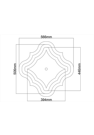 Motifpiyer Lamba Tavan Göbeği Düz-4k-model-63-56cm-2 Adet