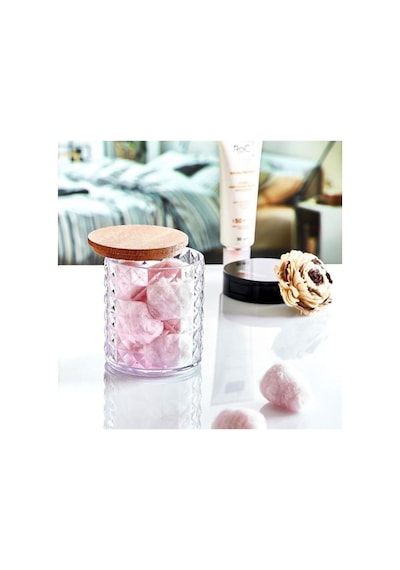 Deconox Diamond Ahşap Kapaklı 3'lü Organizer Set, Diamond Model Modern Pamukluk Düzenleyici Şık 3'lü Pamukluk Set Çok Renkli