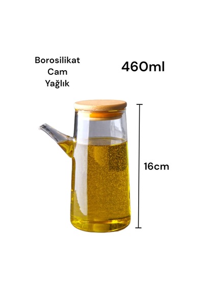 2 Li Borosilikat Cam Yağlık Sirkelik 460ml 3827-2