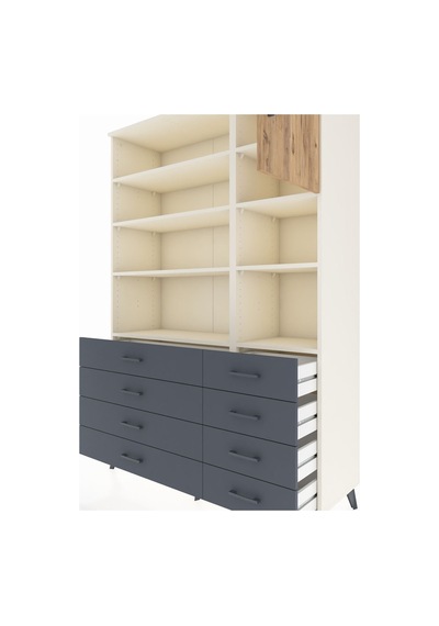 Hyperion Dolap 8 Raflı 8 Çekmeceli Tek Kapaklı 132x44x195 Aytaşı-çam/antrasit Atlas Çam/antrasıt Hyperion Dolap 8 Raflı 8 Çekmeceli Tek Kapaklı 132x44x195 Aytaşı-çam/antrasit Atlas Çam/antrasıt