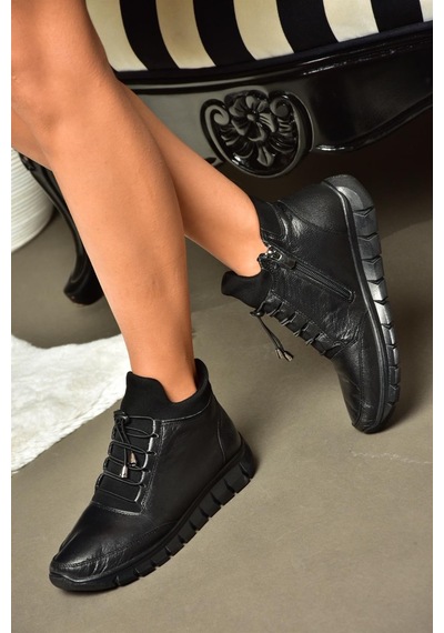 Fox Shoes R555301003 Siyah Hakiki Deri Comfort Ortopedik Taban Kadın Bot Siyah-hakiki Deri Siyah Fox Shoes R555301003 Siyah Hakiki Deri Comfort Ortopedik Taban Kadın Bot Siyah-hakiki Deri Siyah