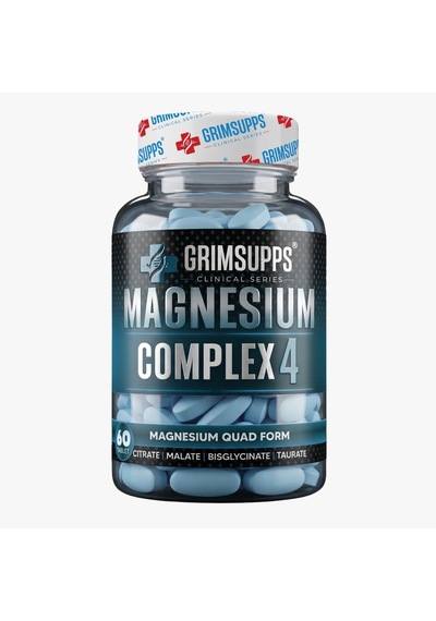 Grimsupps Magnesium Complex 4 - Citrate , Bisglycinate , Taurat , Malate B6 Vitamin 60 Tablet
