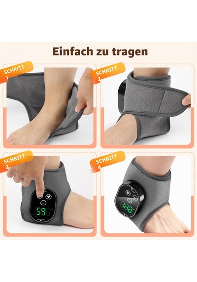 2 Paket, 3 Titreşim, 4 Isıtma Ve 3 Zamanlayıcılı Gri Ayak Masajı