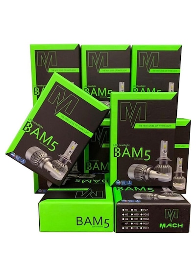 9012 Bam5 Mach Led Xenon Beyaz 12v / 50w / 10800 Lumens
