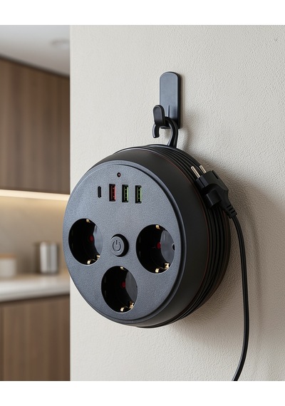 Çoklu Priz 3 Priz 3 Usb 1 Type C Uzun Kablo Model: Uczzzsargılıakımkoruma3395-2 Diğer