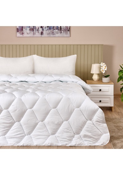 Nuvomonn Çift Kişilik Microfiber Yorgan - Beyaz - 195x215 Cm Renkli