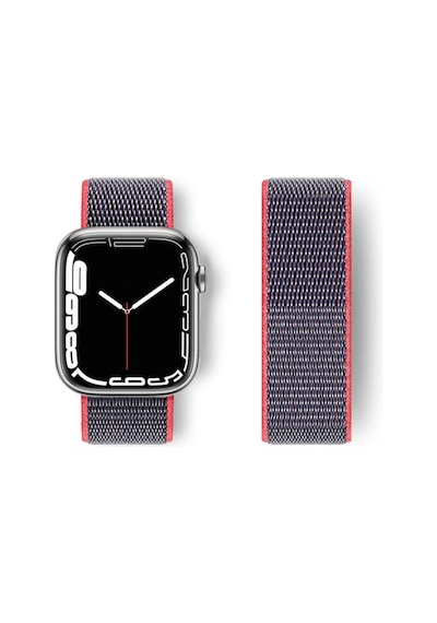 Apple Watch 42mm Hasırlı Cırtcırtlı Kordon Saat Değildir - Pembe