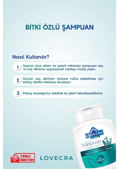 Kepekli Saçlar İçin Şampuan Biberiye Lavanta Paçuli Sardunya Yağı Bitki Özlü Bakım 290 Ml Tüm Saç Tipleri
