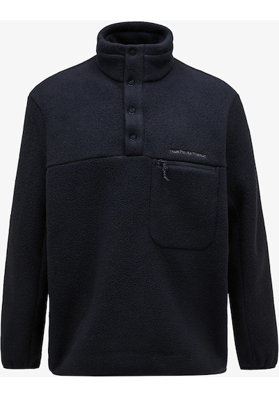 Peak Performance Fleece Snap T-neck Erkek Siyah Sweatshirt G78899010-10011 Siyah