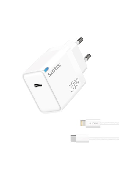 Sunix 20w Akıllı Şarj Ve Gan Teknolojisi İphone Lighting İphone 8/9/10/11/12/13/14 Serisi İçin Özel Ce Lisanslı Şarj Cihazı Yeni Nesil Son Teknoloji Şarj Cihazı Başlı+Kablo Set Halinde Sunix 20w Akıllı Şarj Ve Gan Teknolojisi İphone Lighting İphone 8/9/10/11/12/13/14 Serisi İçin Özel Ce Lisanslı Şarj Cihazı Yeni Nesil Son Teknoloji Şarj Cihazı Başlı+Kablo Set Halinde