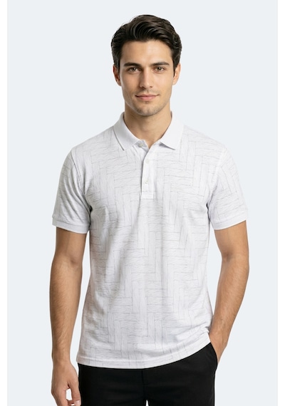 Slazenger Zany Erkek Polo Yaka Beyaz Tişört
