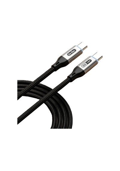 Go Des Gd-uc685 Type-c To Type-c Örgü Tasarım Hızlı Şarj Özellikli Data&şarj Kablosu 140w 1.8m Siyah