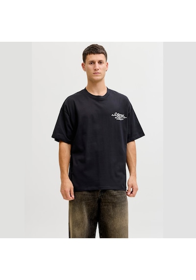 Jack & Jones Dust Script Erkek Siyah Tişört 12292982-b Siyah