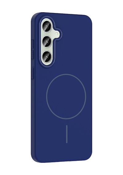 Galaxy Uyumlu S24 Fe Kılıf İnce Magsafe Kamera Yükseltili Yumuşak Silikon Pazarplus Lacivert