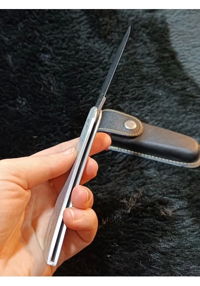 Sürbisa Krom İşlemeli Avcı Kamp Çakı Kamp Bıçağı Tek Kamp Bıçaklı 61808 8.0 Cm Metal