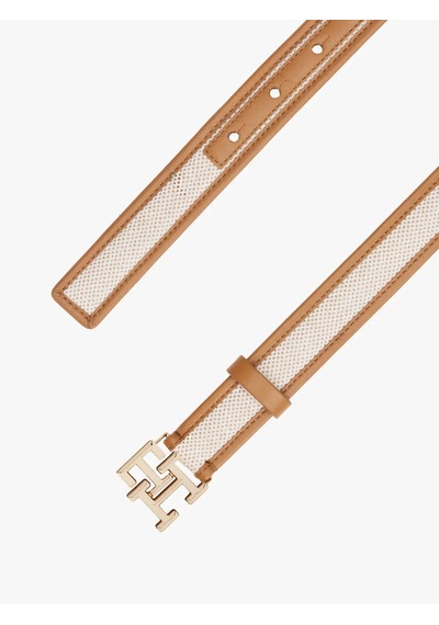 Tommy Hilfiger Th Logo 2.5 Canvas, Gb8 Kahverengi Kadın Kemer
