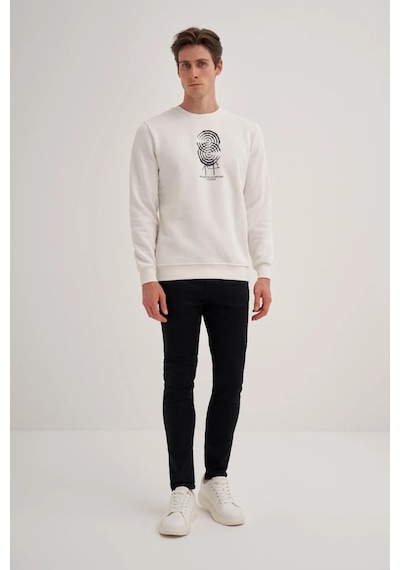 Cazador 5062 Erkek 3 İplik Sweatshirt Ekru