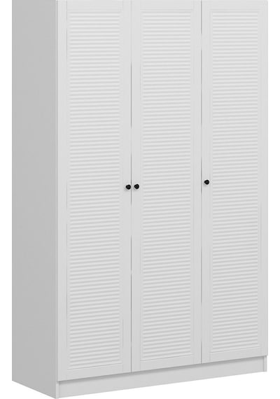 Minar Kale 3 Mebran Panjur Kapaklı 2 Çekmeceli Dolap Beyaz/beyaz 190cm