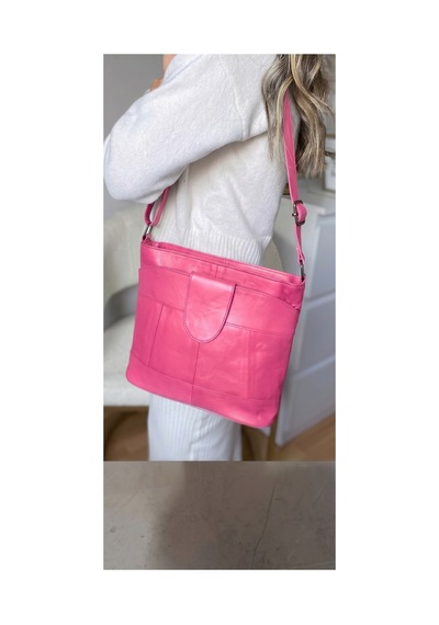Nahitatyana Hakiki Deri Kadın Askılı Omuz Ve Çapraz Çanta Pembe - 665881851 Pembe
