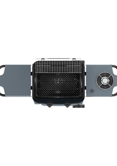 Aygaz X150 Klasik Gazlı Barbekü - 2 Brülörlü Ayaklı Bahçe Mangalı, Termometreli Kapak, Gri Gri - Siyah