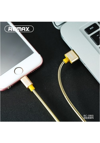 Remax Rc-080I Apple Uyumlu iOS Lightning Metal Şarj Data Kablosu-Renk Seçim