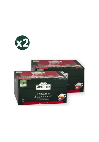 Ahmad Tea English Breakfast Demlik Poşet Çay 100'lü 320 G 2'li Ekonomik Paket Toplam 200 Demlik Poşet