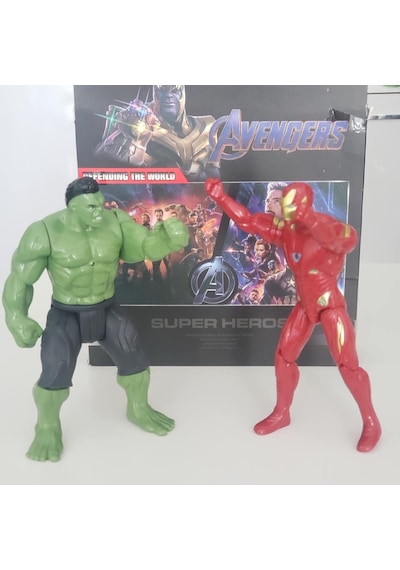 Avanger Hulk Demir Adam İron Man Işıklı 19 Cm Figür