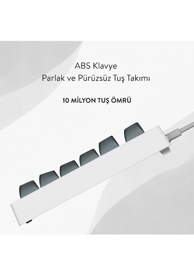 Everest Kb-98 Sılent Tkl Gri Mavi/beyaz Rainbow Q Membrane Klavye