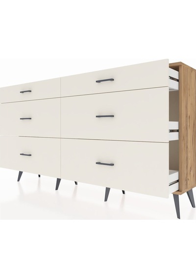 Arges Konsol 6 Çekmeceli 176x30x99 Çam-çam/aytaşı Çam-çam/aytaşı